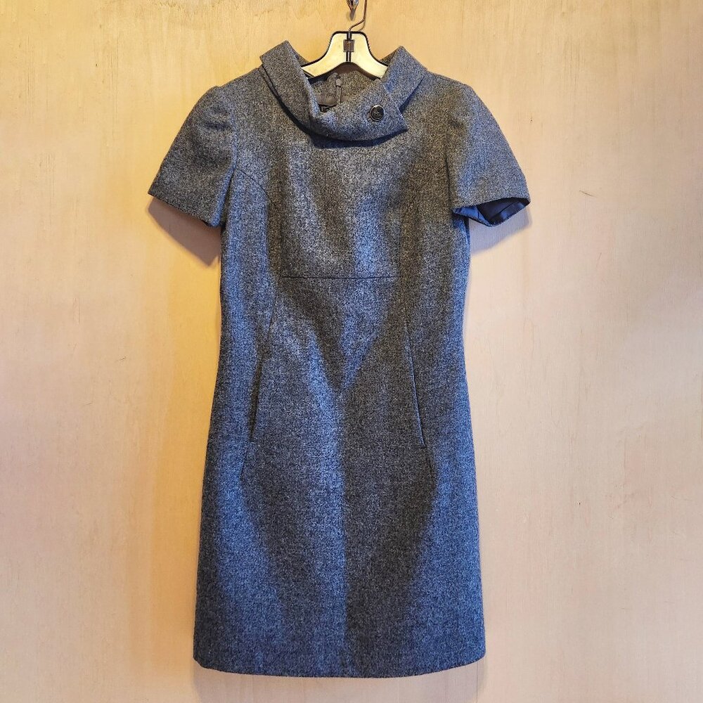 Hobbs London Gray Cowl Sheath Dress - Size US 6 / UK 10